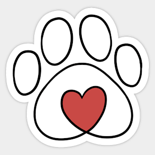 Pet Love White Sticker